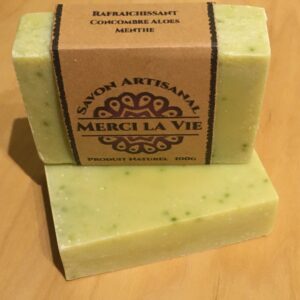 Savon rafraichissant concombre aloes et menthe