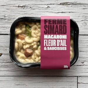 Macaroni fleur d'ail & saucisses (individuel)